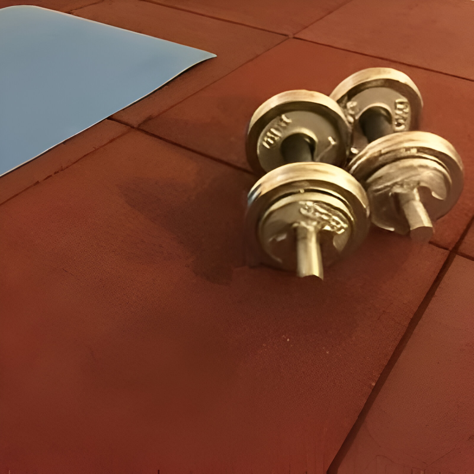 Caucho Macizo LOSETA DE CAUCHO 50x50cm | 20mm | ALTA DENSIDAD | Rojo